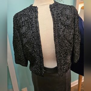 Elegant Black Vintage Ribbon Soutache Jacket